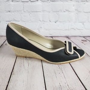 Croft & Barrow Earthy Black Womens 8 Wedge Heel